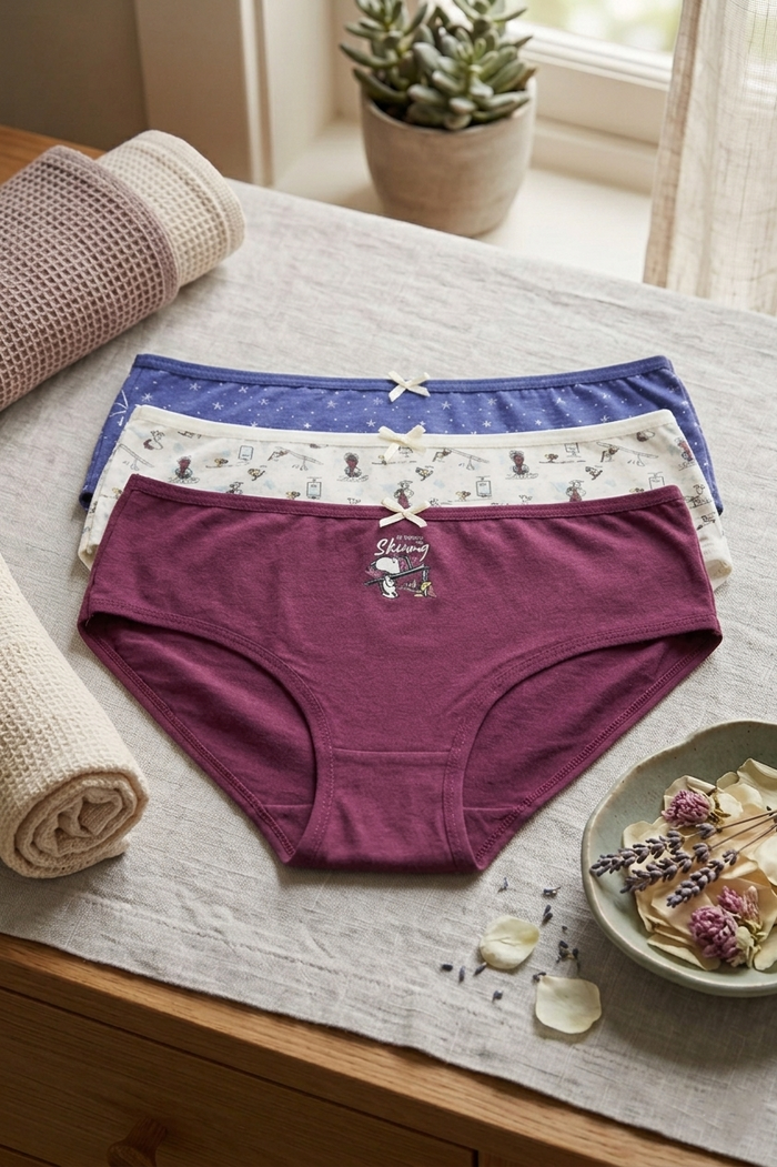 Pack of 3 Girly Brief Panties