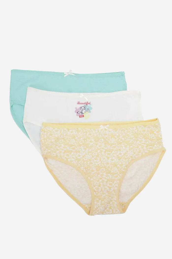 Pack of 3 Girly Brief Panties