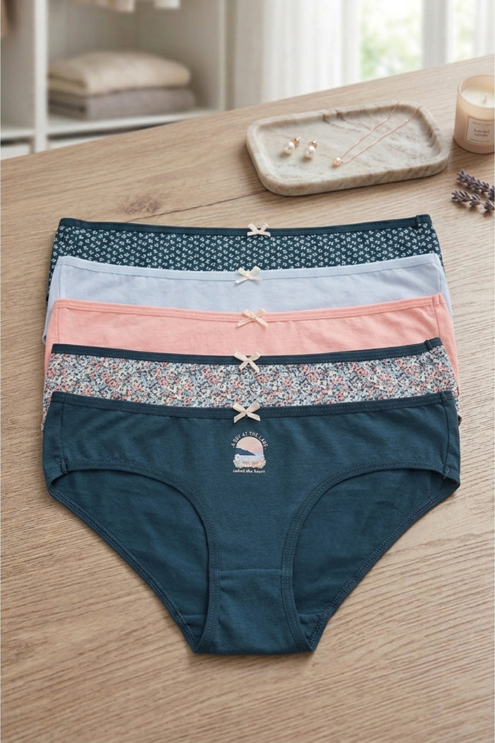 Pack of 5 Colored Bikini Panties