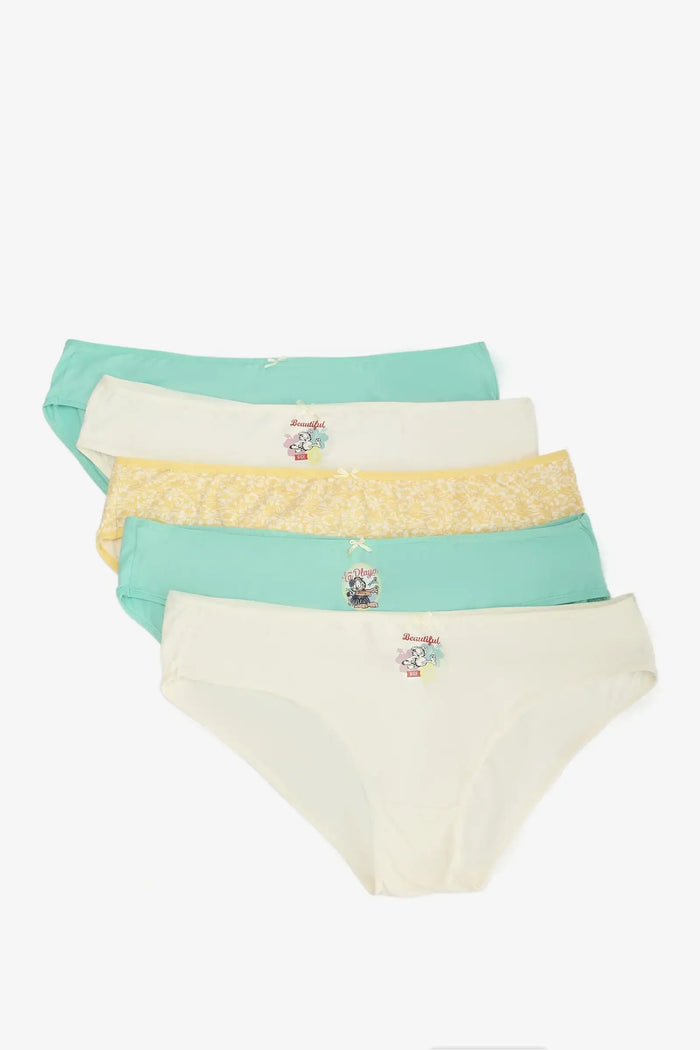 Pack of 5 Colored Bikini Panties