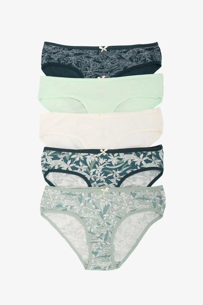 Pack of 5 Colored Bikini Panties