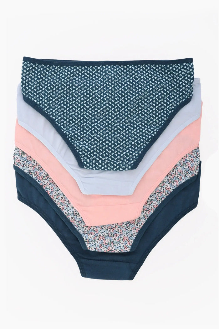 Pack of 5 Colored Bikini Panties