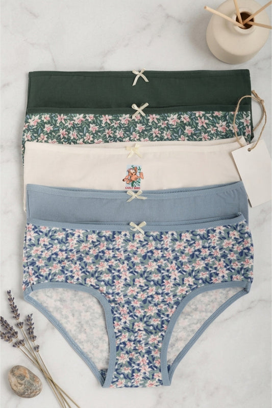 Pack of 5 Colored Brief Panties