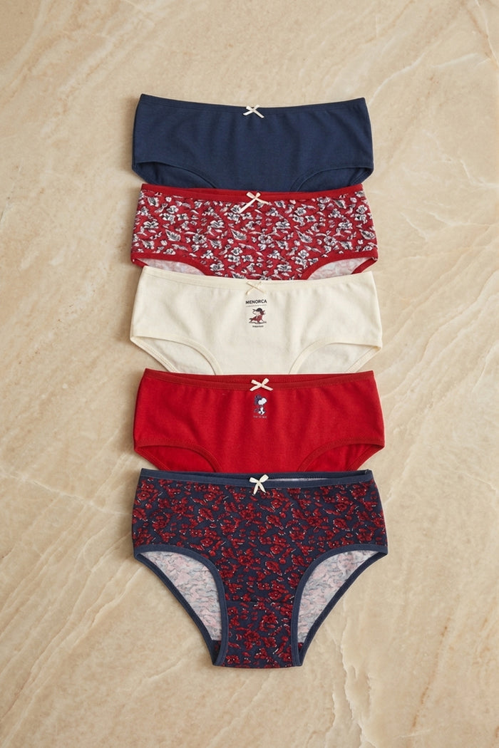 Pack of 5 Colored Brief Panties