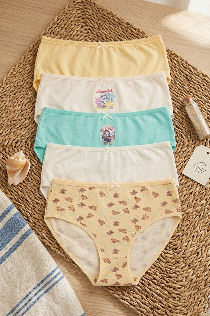 Pack of 5 Girly Brief Panties