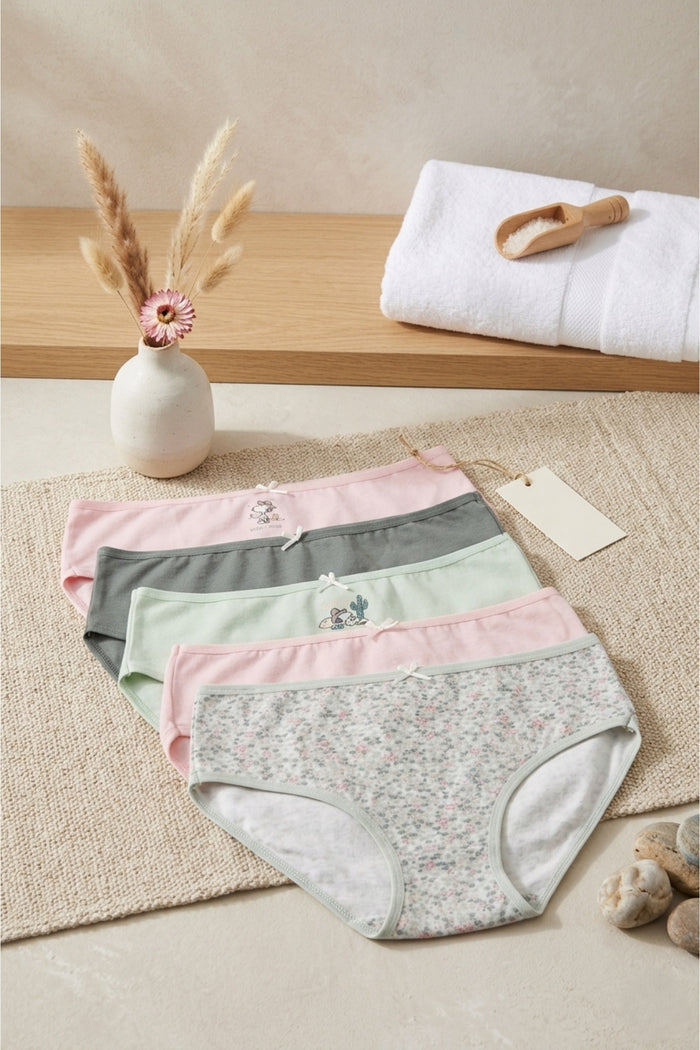 Pack of 5 Girly Brief Panties