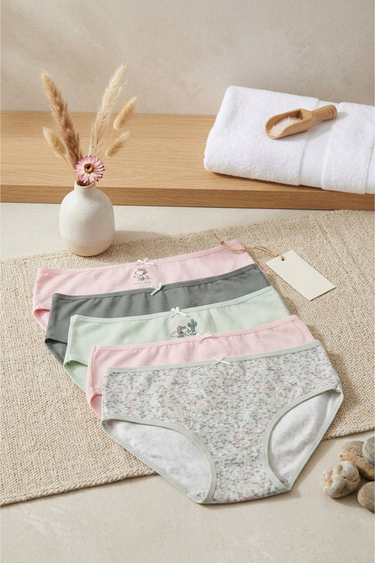 Pack of 5 Girly Brief Panties