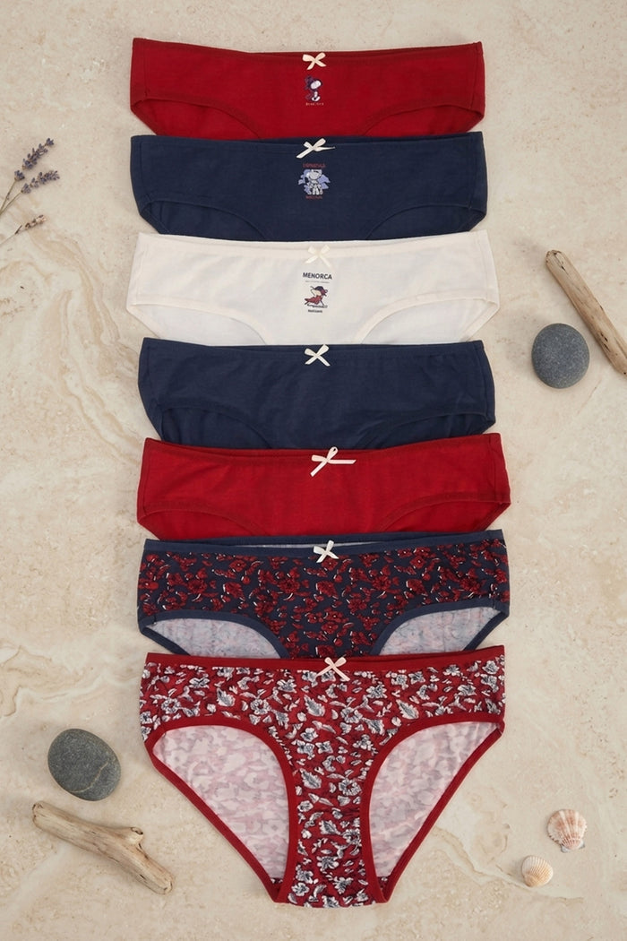 Pack of 7 Colored Bikini Panties