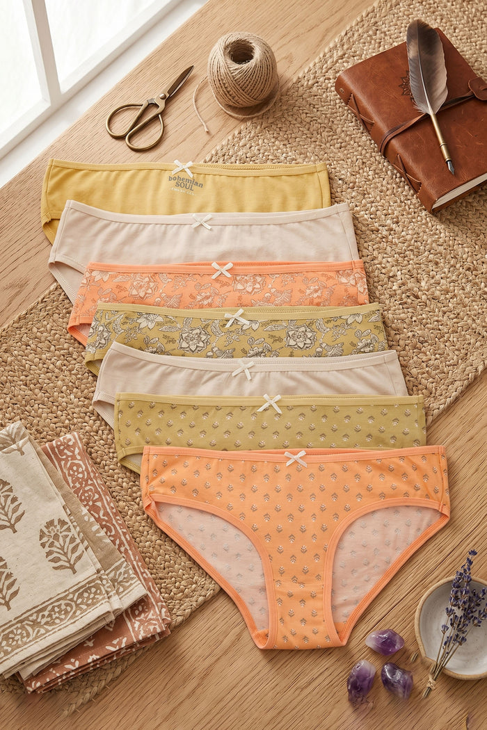 Pack of 7 Colored Bikini Panties