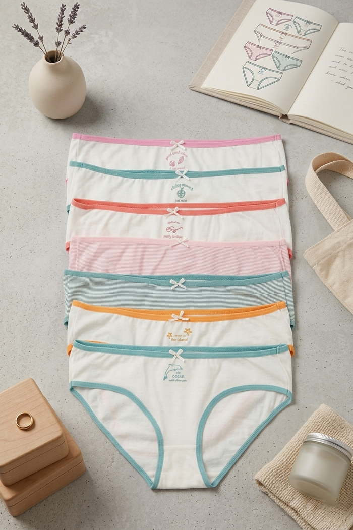 Pack of 7 Colored Bikini Panties