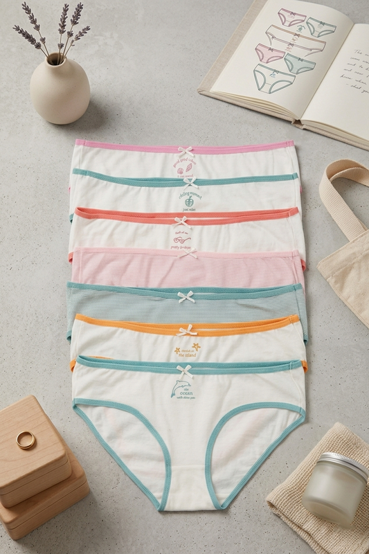 Pack of 7 Colored Bikini Panties