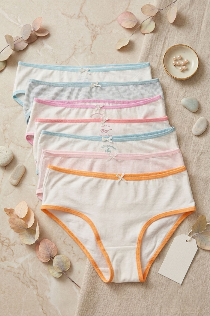 Pack of 7 Colored Brief Panties