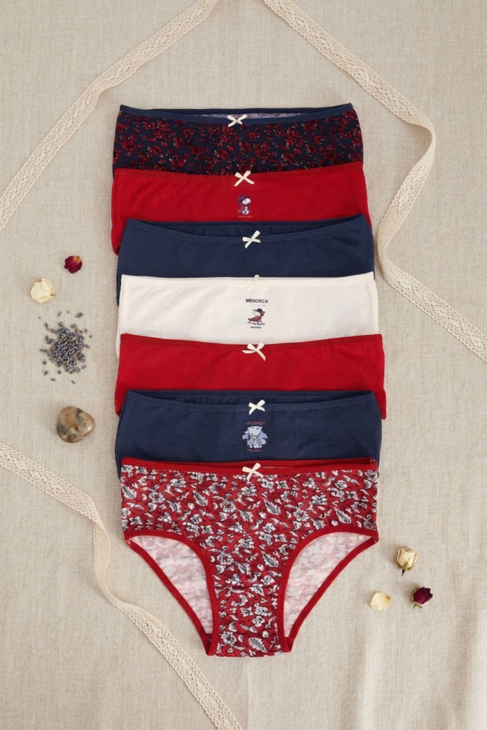 Pack of 7 Colored Brief Panties