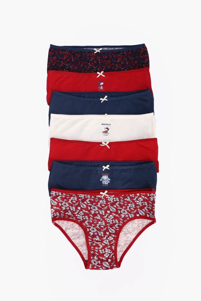 Pack of 7 Colored Brief Panties