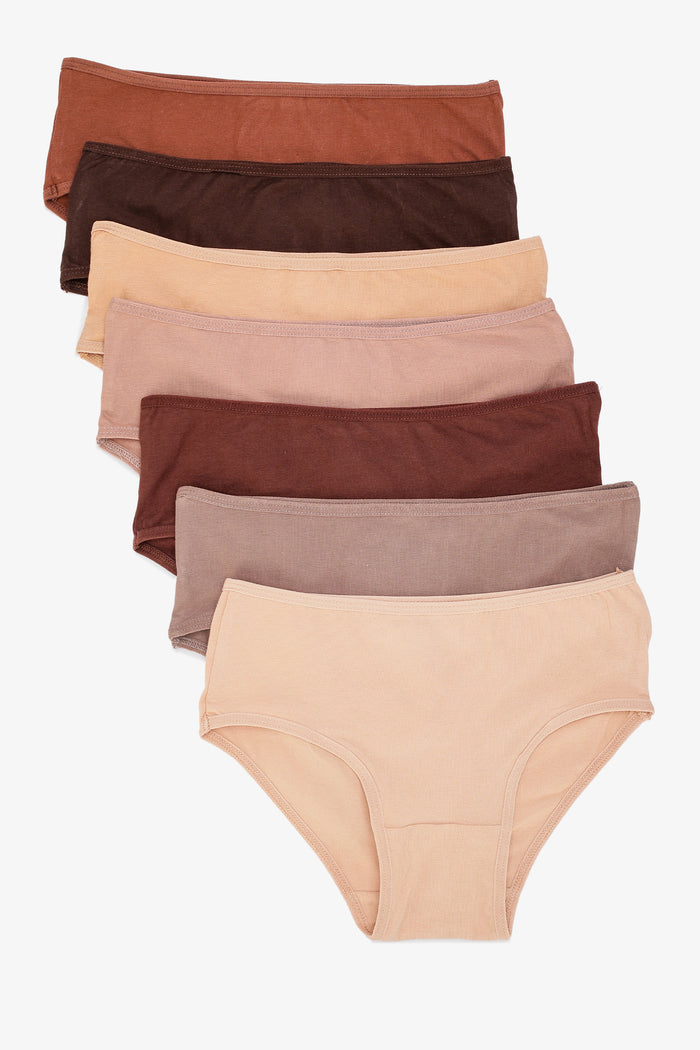 Pack of 7 Colored Brief Panties
