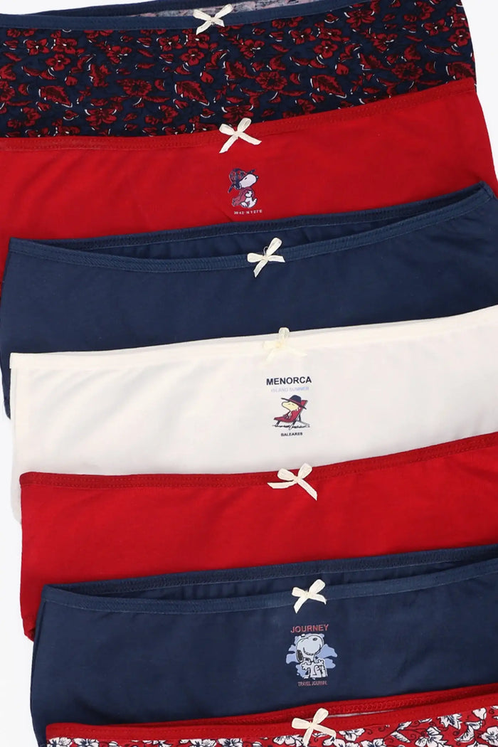 Pack of 7 Colored Brief Panties