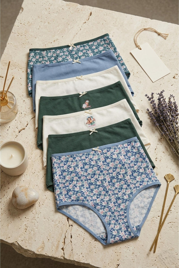 Pack of 7 Colored Full Brief Panties