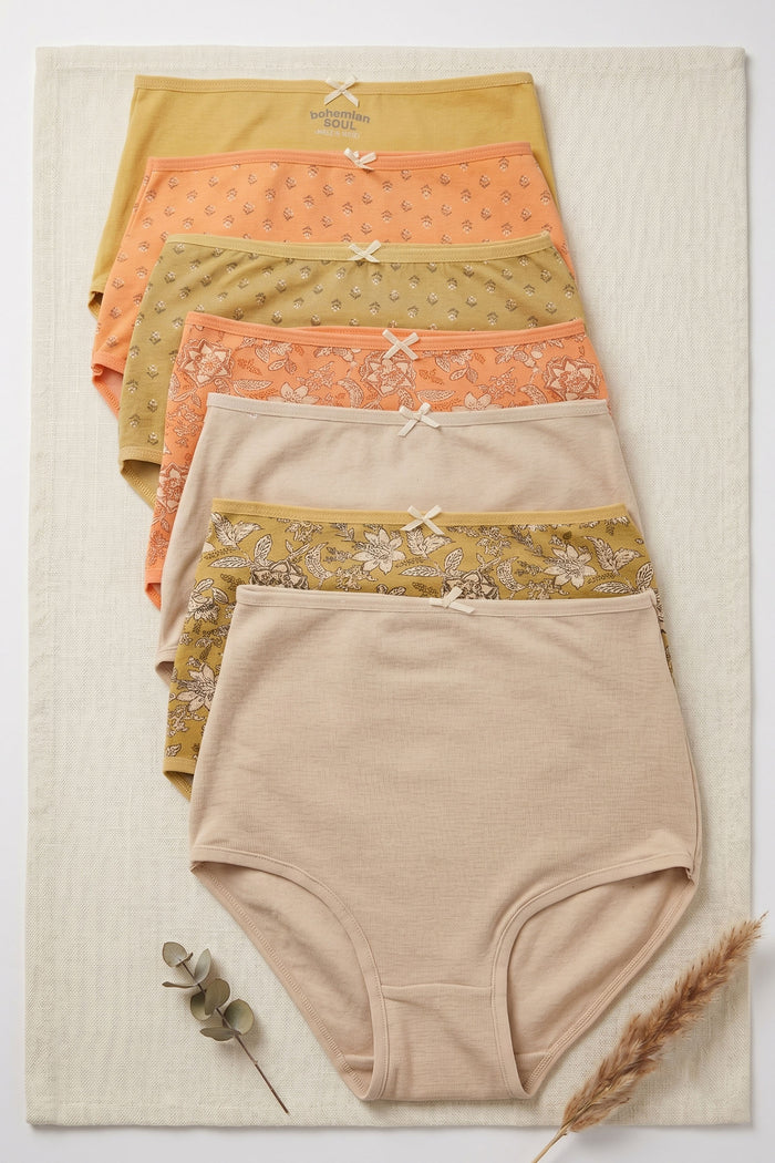 Pack of 7 Colored Full Brief Panties