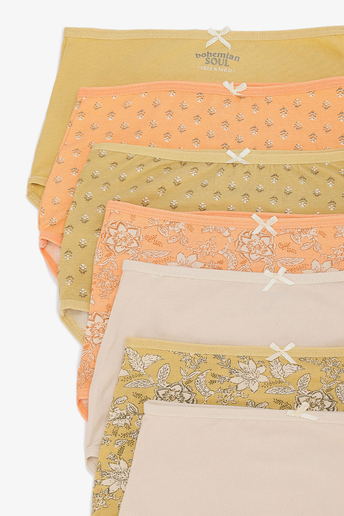 Pack of 7 Colored Full Brief Panties