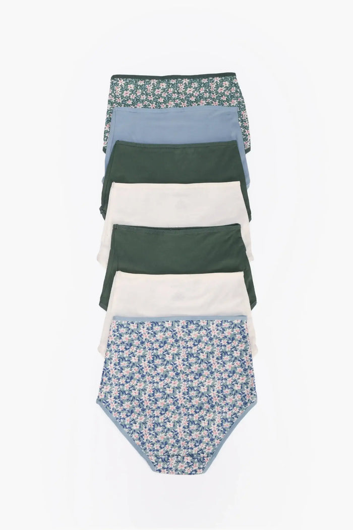 Pack of 7 Colored Full Brief Panties
