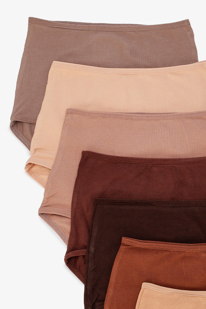 Pack of 7 Colored Full Brief Panties