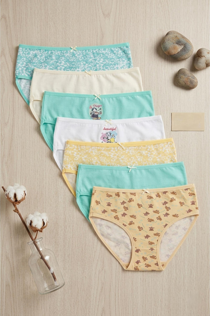 Pack of 7 Girly Brief Panties