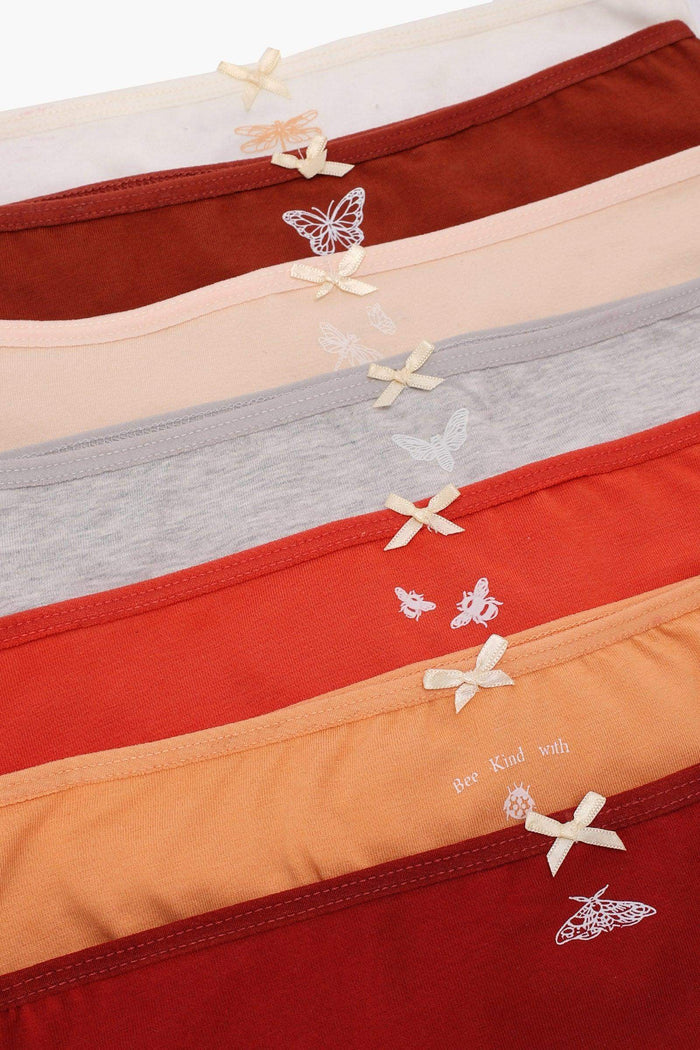 Pack of 7 Girly Brief Panties