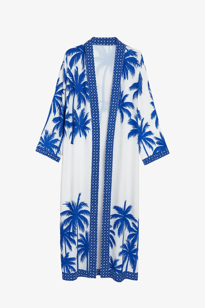 Palm Trees Printed Kimono