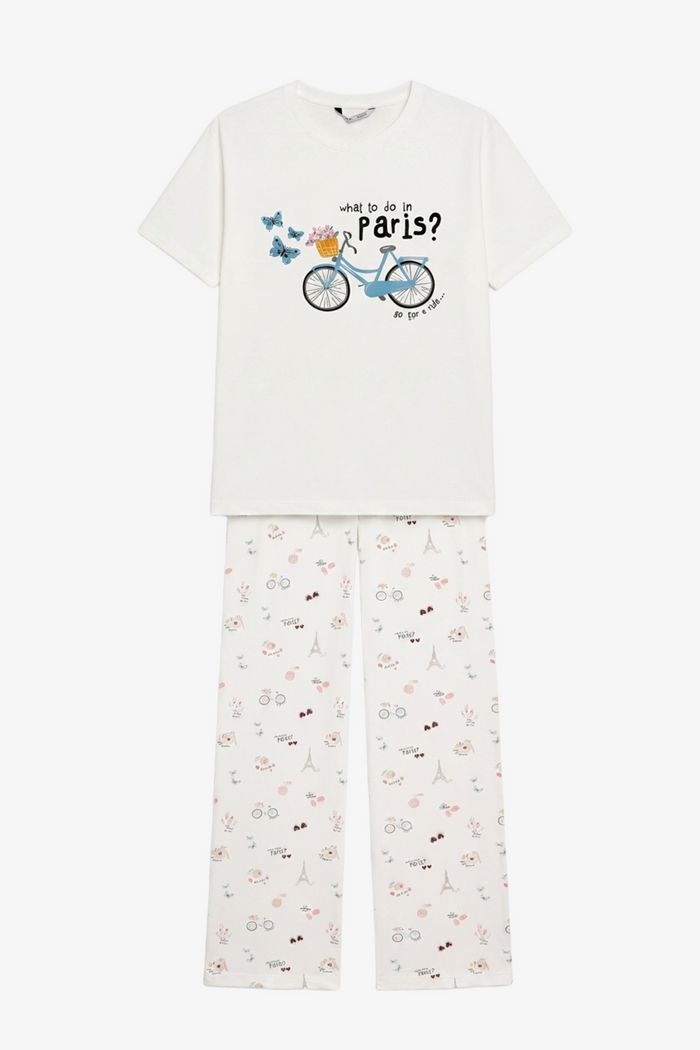 Paris Graphic Print Pyjama