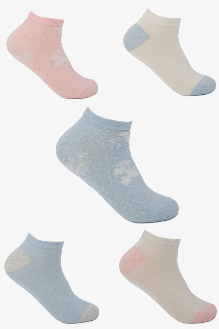 Pastel Ankle Socks - 5 Pairs