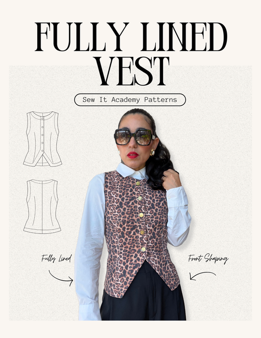 PDF Pattern: Fully Lined Vest (Sew Along Included)