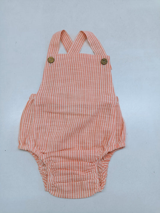 Peach Stripes Print Romper romper Yo Baby Wholesale