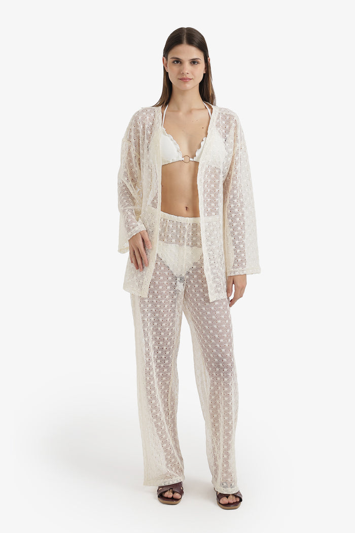 Perforated Floral Beach Set