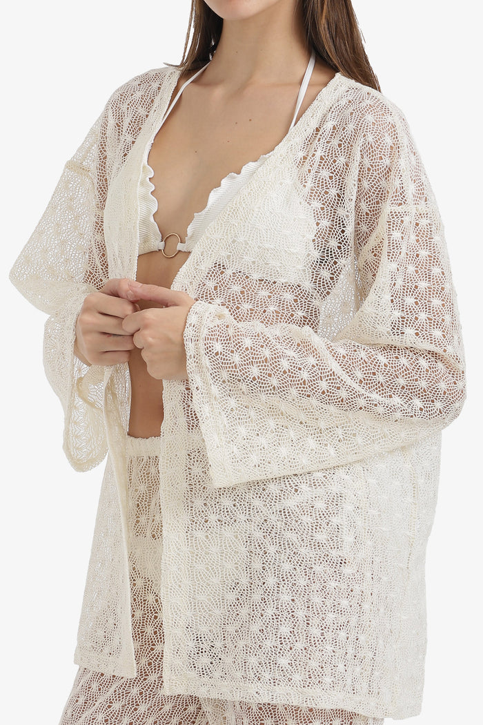 Perforated Floral Beach Set