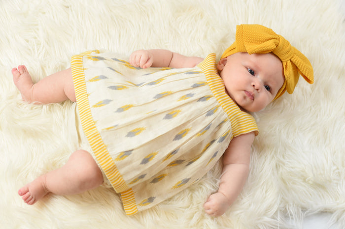 Pin-Stripe Sweet-Heart Dress & Diaper Cover Set Sun Dress Yo Baby Wholesale