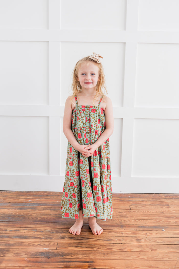 Pink Floral Tiered Dress Dress Yo Baby India