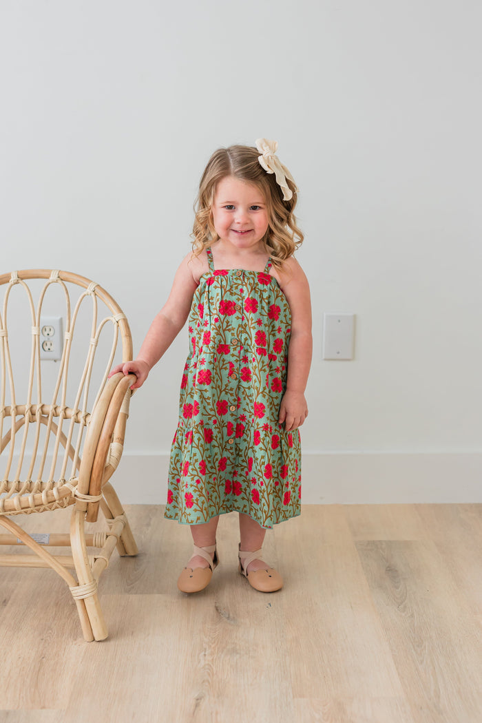 Pink Floral Tiered Dress Dress Yo Baby India