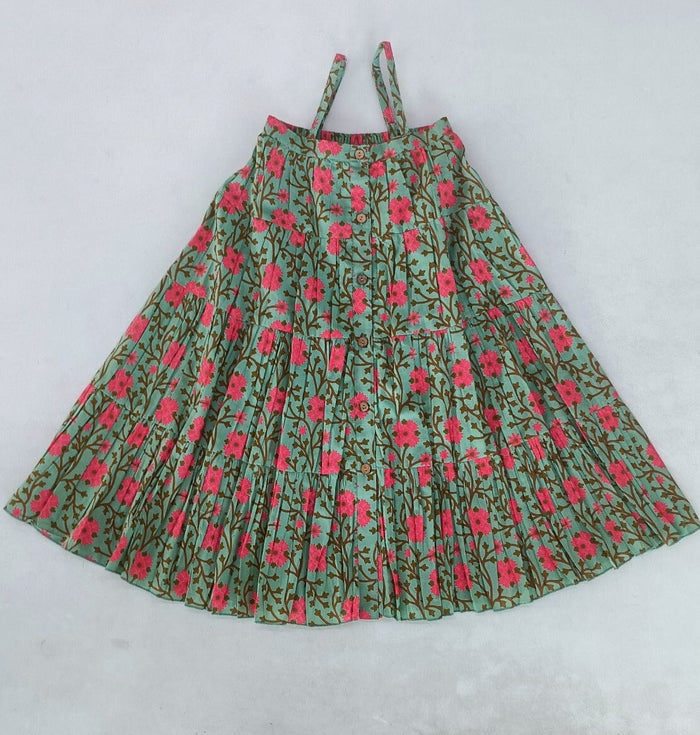 Pink Floral Tiered Dress Dress Yo Baby India