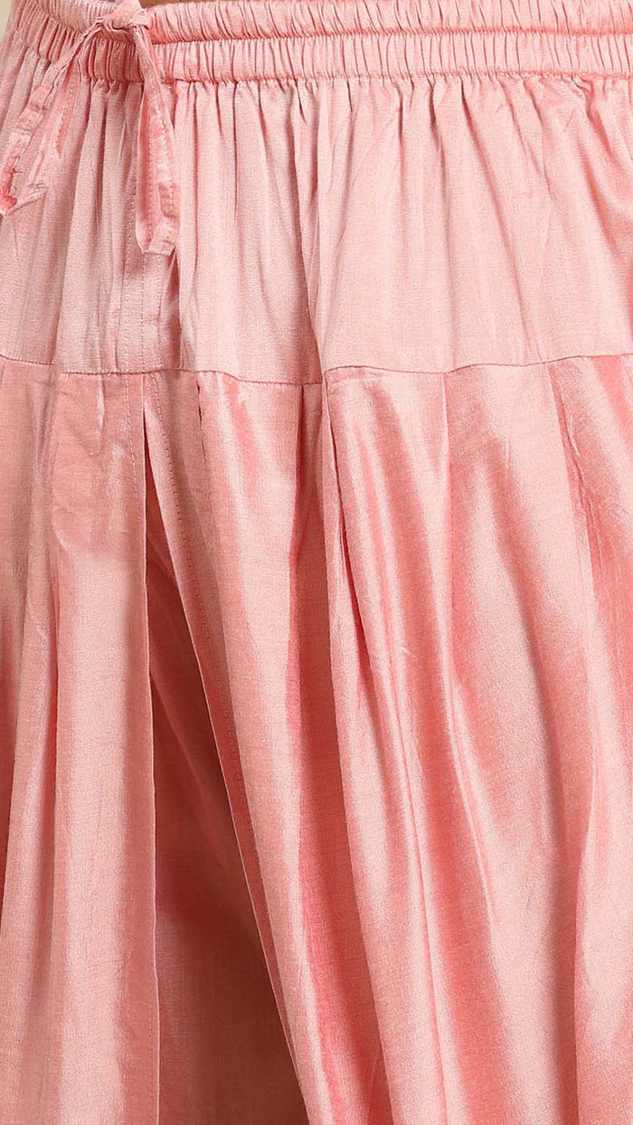 Pink Kurta Dhoti Dupatta Set