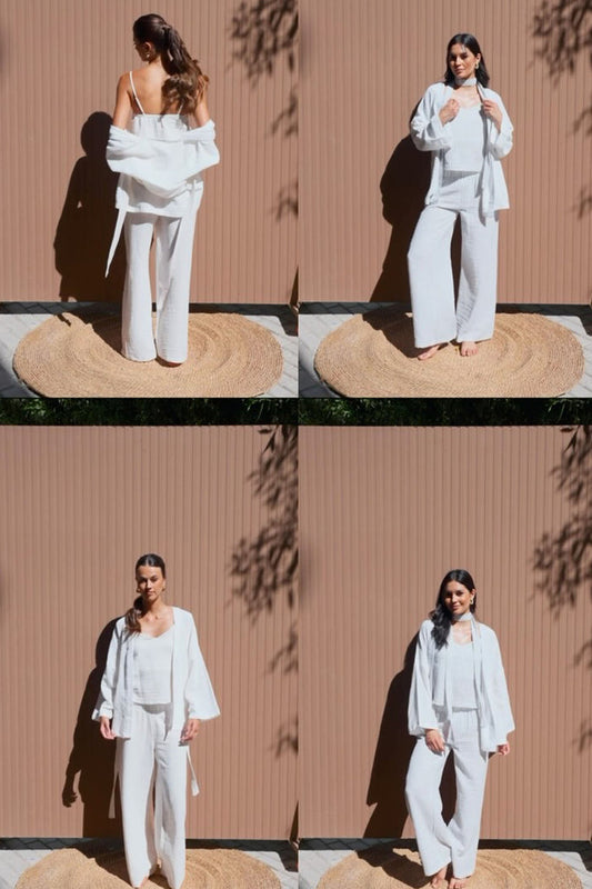 Pinstripe 3-Piece Pyjama Set