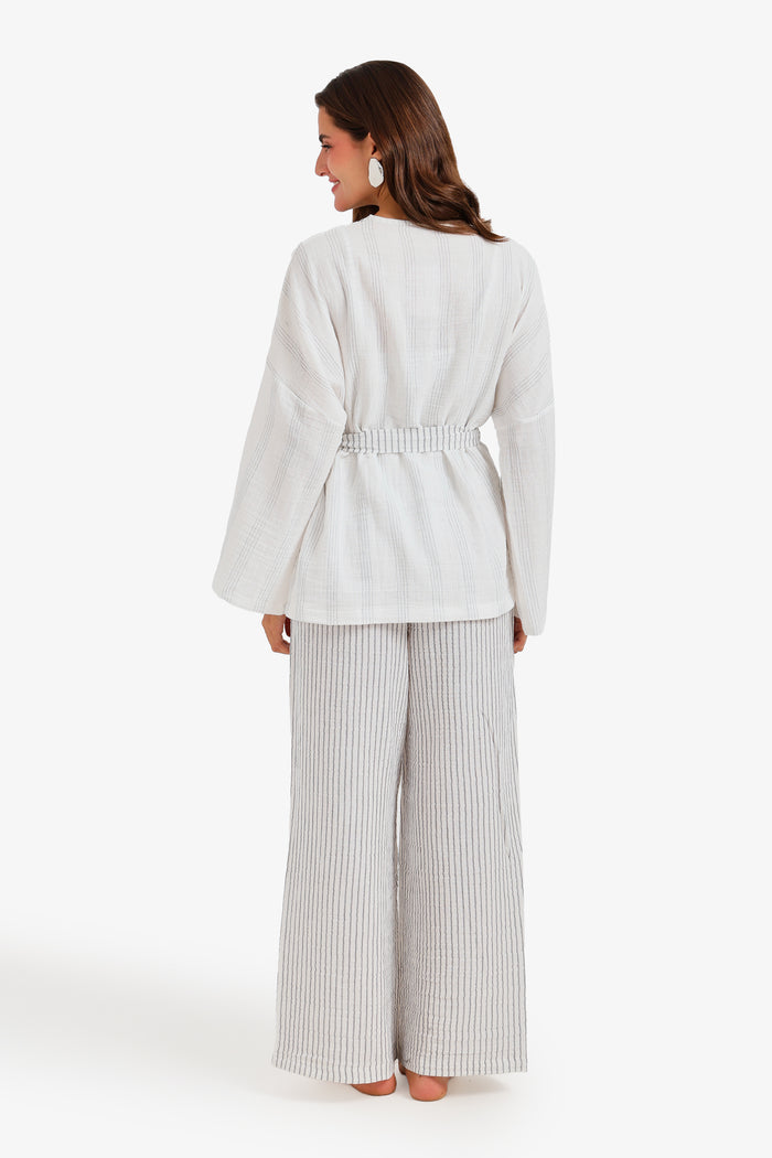 Pinstripe 3-Piece Pyjama Set