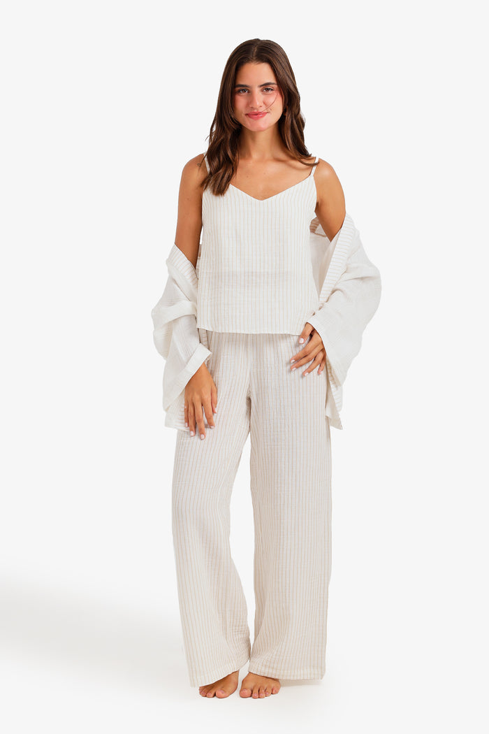 Pinstripe 3-Piece Pyjama Set