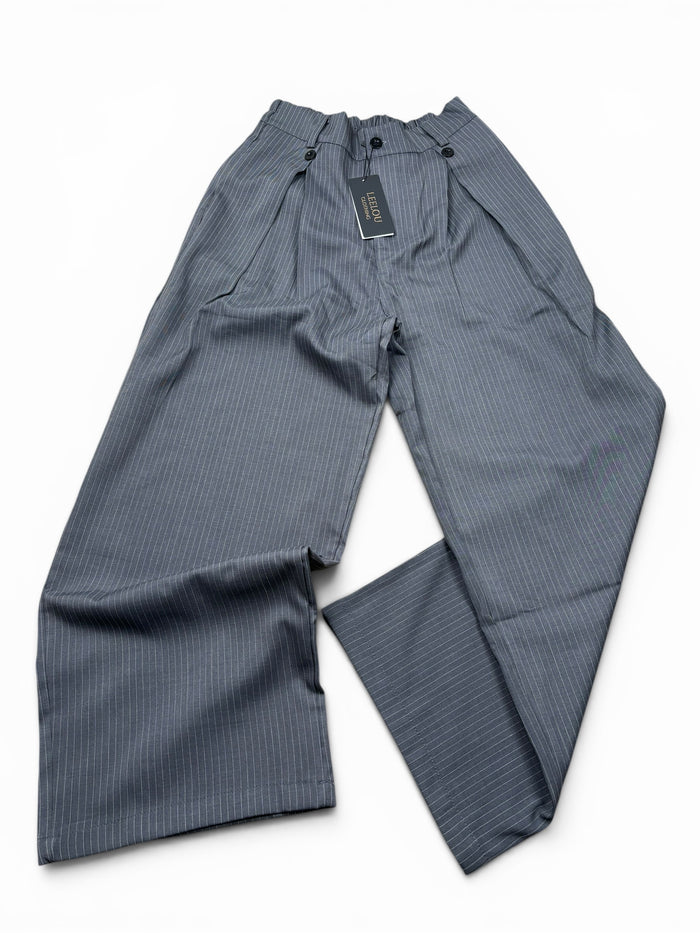 Pinstripe Wide Leg Pants