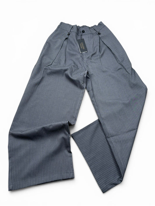 Pinstripe Wide Leg Pants