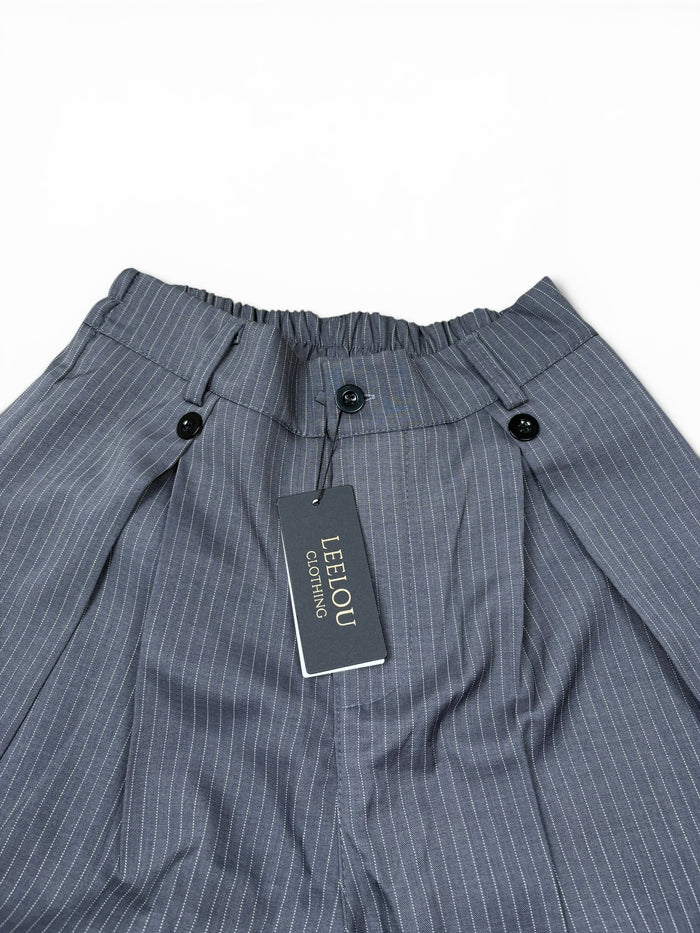 Pinstripe Wide Leg Pants