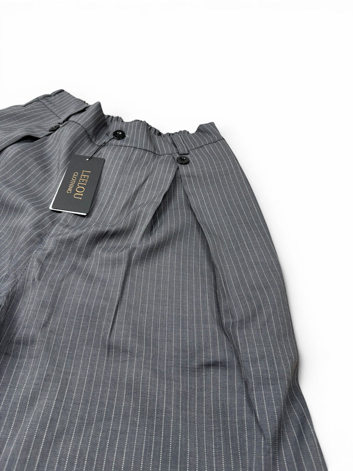 Pinstripe Wide Leg Pants