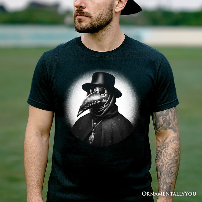 Plague Doctor Spooky Portrait T-Shirt, Horror Villain Theme Halloween Tee T-Shirts OrnamentallyYou