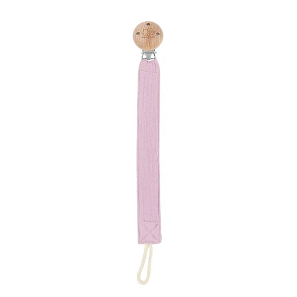 Playground Fabric & Beech Wood Pacifier Clip - Assorted
