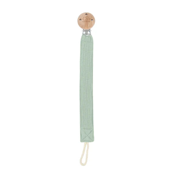Playground Fabric & Beech Wood Pacifier Clip - Assorted