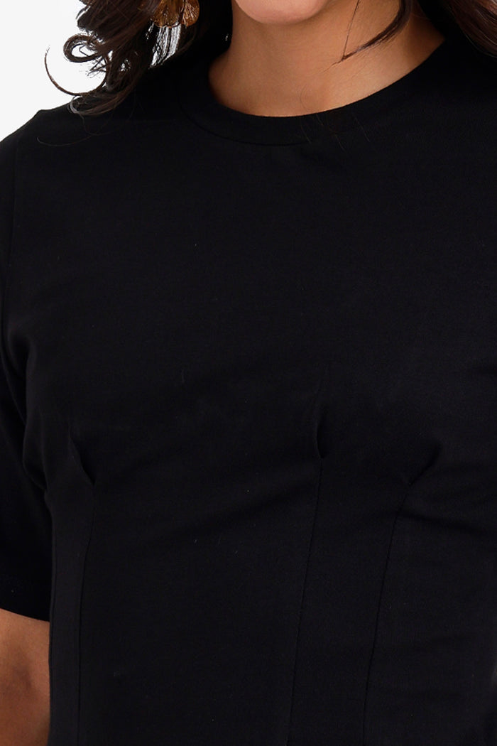 Pleated Peplum Top